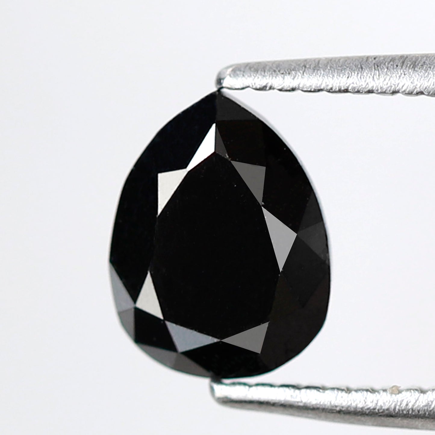 Natural Treated Pear Shape 1.11 CT Loose Diamond, 7.40 mm Earth Mined Black Diamond For Making Jewelry