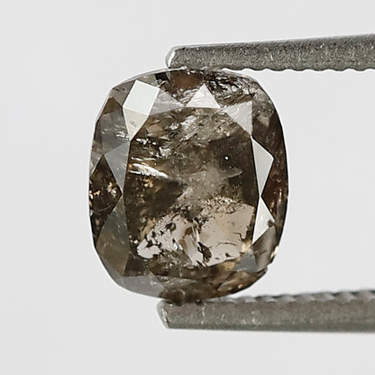 0.74 CT oval Shape Salt and Pepper Diamond 5.70 MM Natural champagne black Color Diamond For Engagement Ring