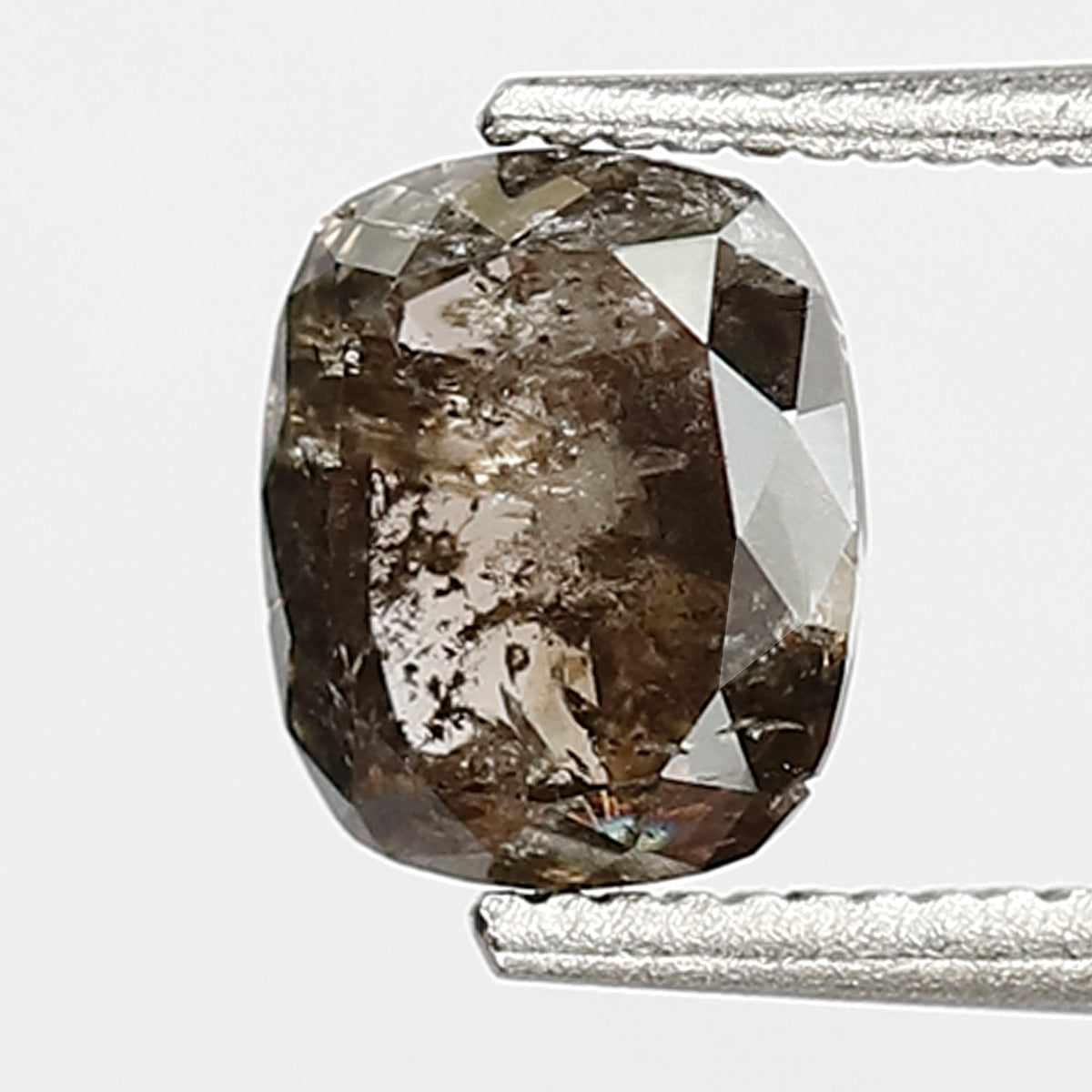 0.74 CT oval Shape Salt and Pepper Diamond 5.70 MM Natural champagne black Color Diamond For Engagement Ring