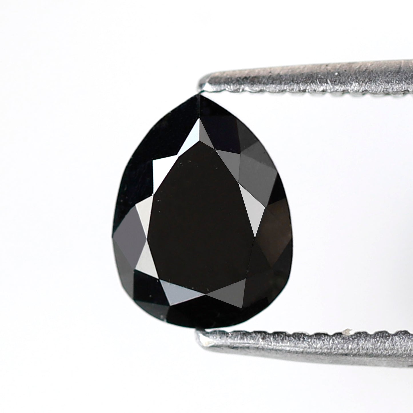 Natural Treated Pear Shape 1.11 CT Loose Diamond, 7.40 mm Earth Mined Black Diamond For Making Jewelry
