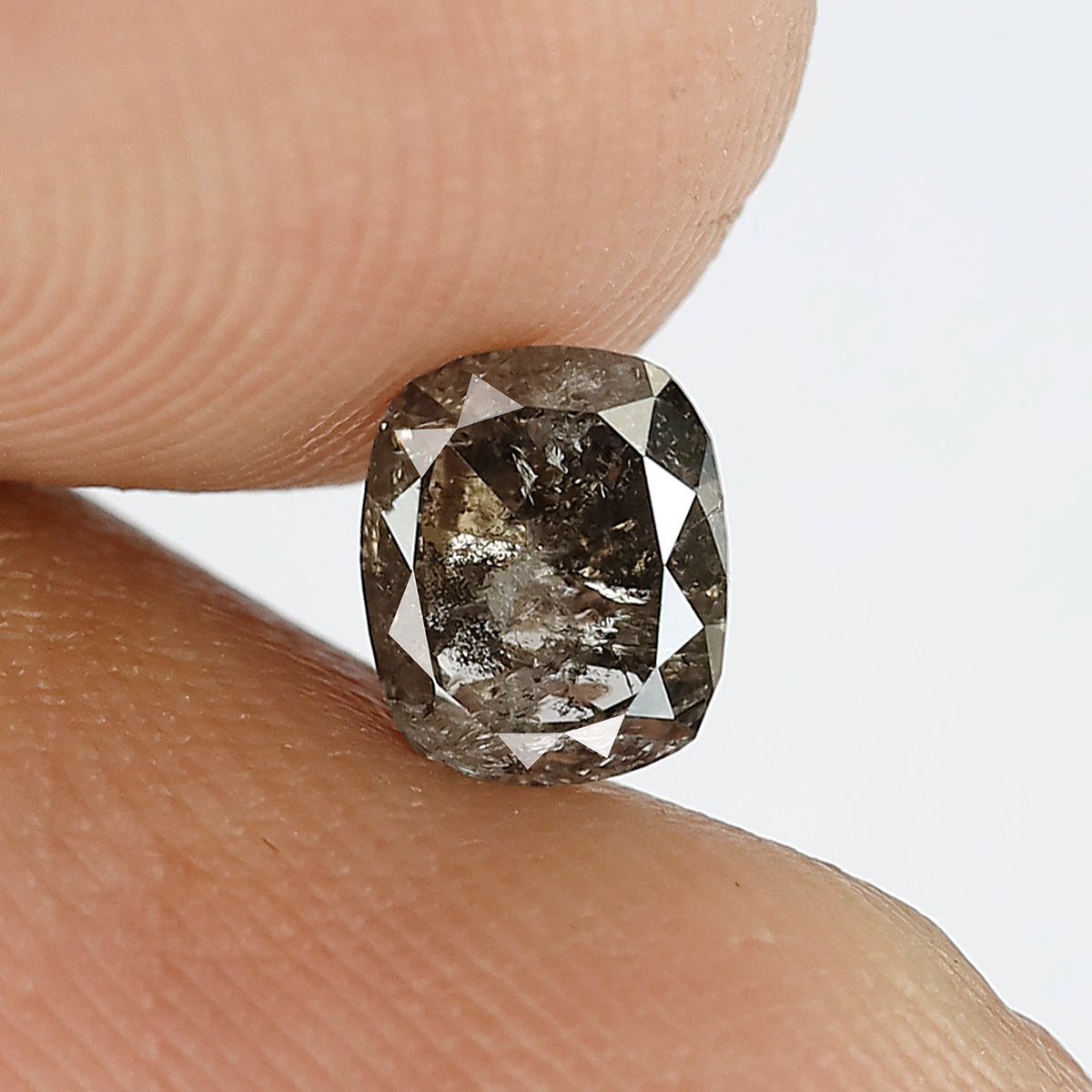 0.74 CT oval Shape Salt and Pepper Diamond 5.70 MM Natural champagne black Color Diamond For Engagement Ring