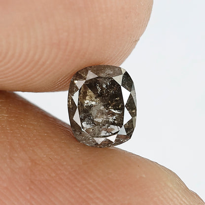 0.74 CT oval Shape Salt and Pepper Diamond 5.70 MM Natural champagne black Color Diamond For Engagement Ring