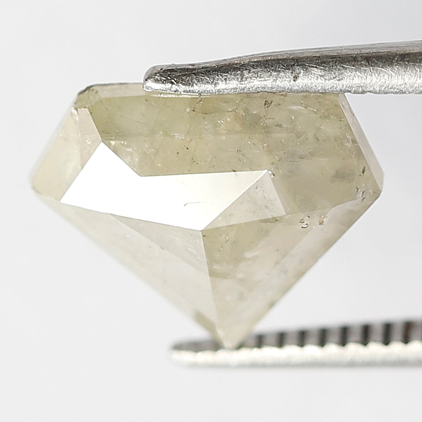 Diamond Shape 2.00 Ct Natural Grayish Green Diamond | 8.60 mm Conflict Free Loose Diamond for Jewelry