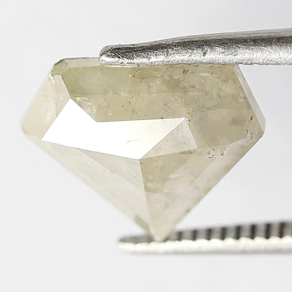 Diamond Shape 2.00 Ct Natural Grayish Green Diamond | 8.60 mm Conflict Free Loose Diamond for Jewelry