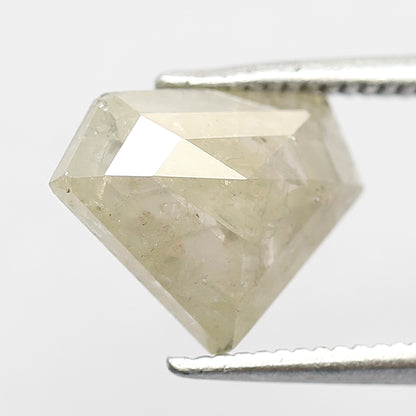 Diamond Shape 2.00 Ct Natural Grayish Green Diamond | 8.60 mm Conflict Free Loose Diamond for Jewelry