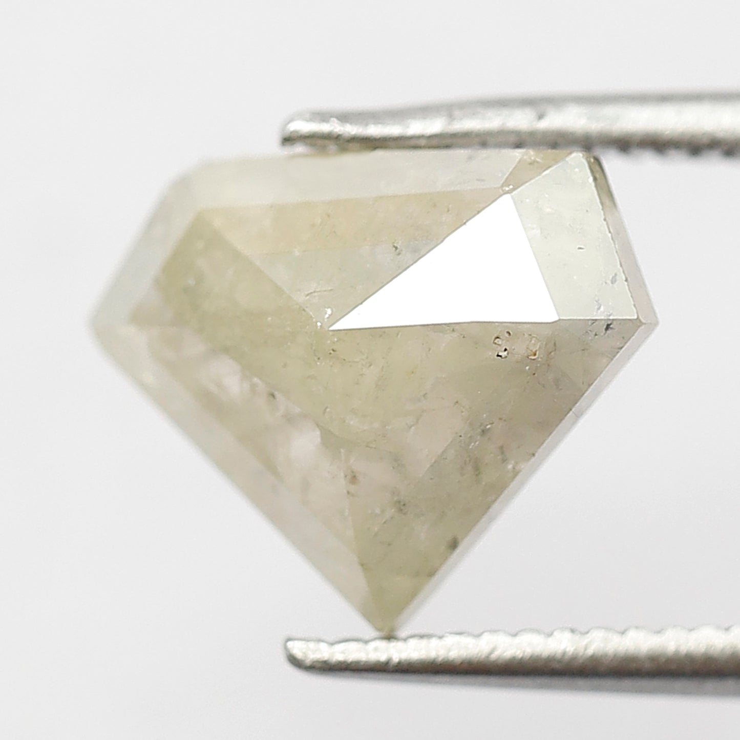 Diamond Shape 2.00 Ct Natural Grayish Green Diamond | 8.60 mm Conflict Free Loose Diamond for Jewelry