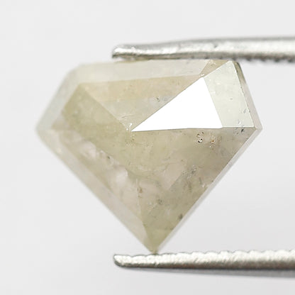 Diamond Shape 2.00 Ct Natural Grayish Green Diamond | 8.60 mm Conflict Free Loose Diamond for Jewelry