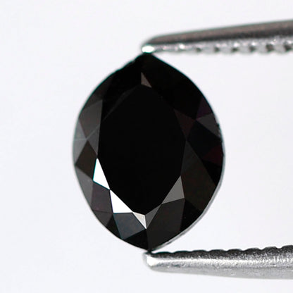0.97 Ct Marquise Black Diamond AAA Quality, Natural Treated Loose Conflict Free Diamond for Women Ring