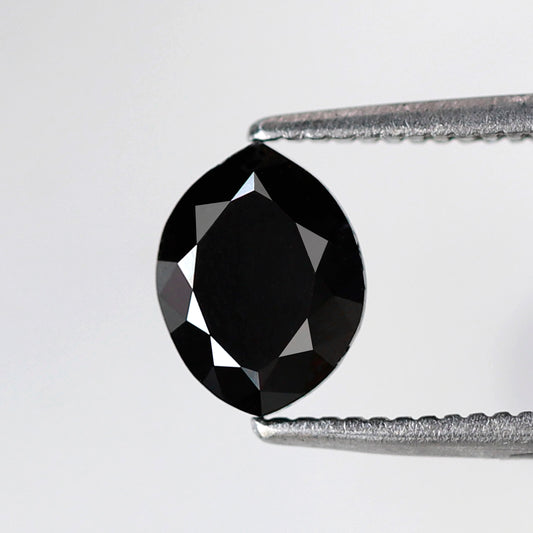 0.97 Ct Marquise Black Diamond AAA Quality, Natural Treated Loose Conflict Free Diamond for Women Ring