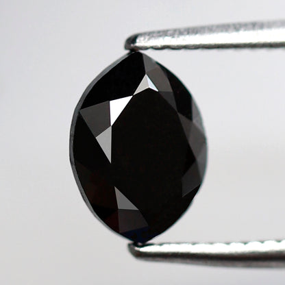 0.97 Ct Marquise Black Diamond AAA Quality, Natural Treated Loose Conflict Free Diamond for Women Ring