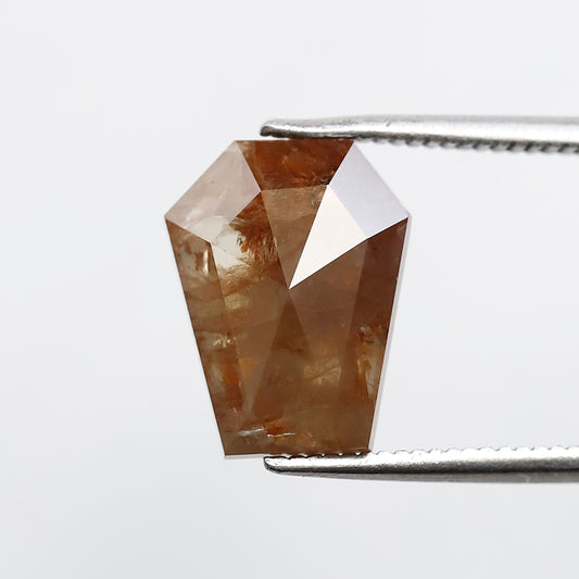 3.81 CT Coffin Shape Fancy Reddish Salt and Pepper Diamond Ideal For Making Vintage Style Pendants