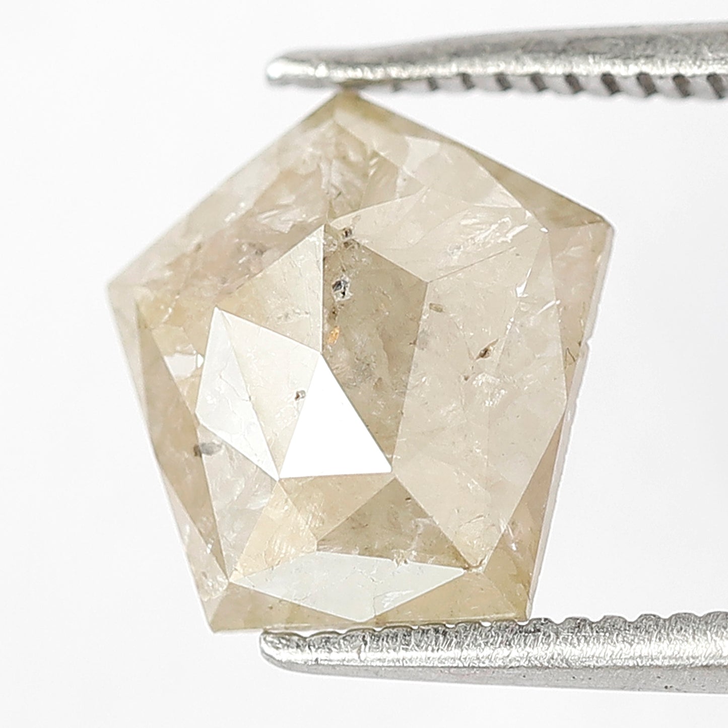 Natural 1.67 Ct Brownish Gray Geometric cut Diamond | Rustic Ethical Conflict Free Loose Stone for Jewelry