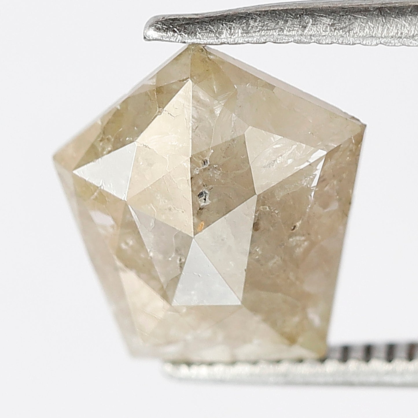 Natural 1.67 Ct Brownish Gray Geometric cut Diamond | Rustic Ethical Conflict Free Loose Stone for Jewelry