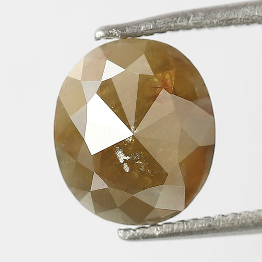 1.73 CT Oval Shape Ethical Loose Diamond, Natural Greenish Earth Mined Rustic Diamond For Oval Diamond Ring