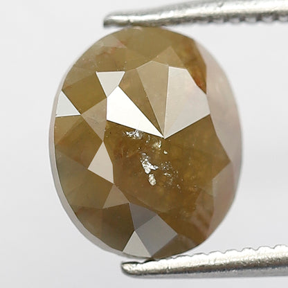 1.73 CT Oval Shape Ethical Loose Diamond, Natural Greenish Earth Mined Rustic Diamond For Oval Diamond Ring