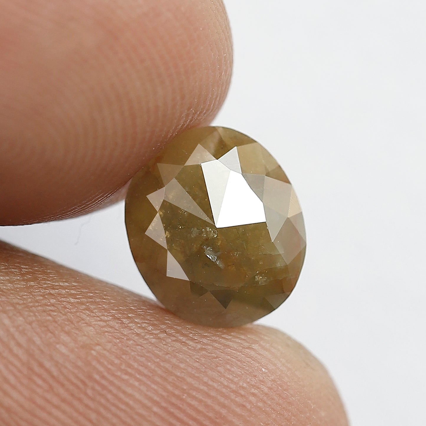 1.73 CT Oval Shape Ethical Loose Diamond, Natural Greenish Earth Mined Rustic Diamond For Oval Diamond Ring