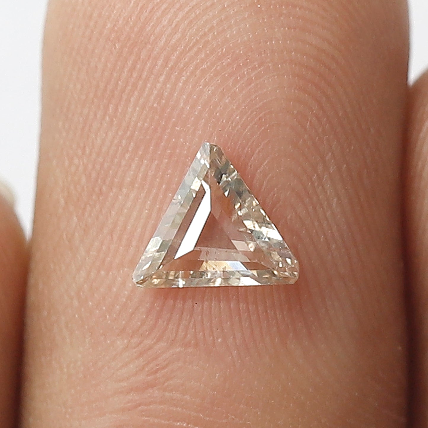 0.50 Ct 6.5 mm Brown Color Diamond Triangle shape Diamond for making Pendant