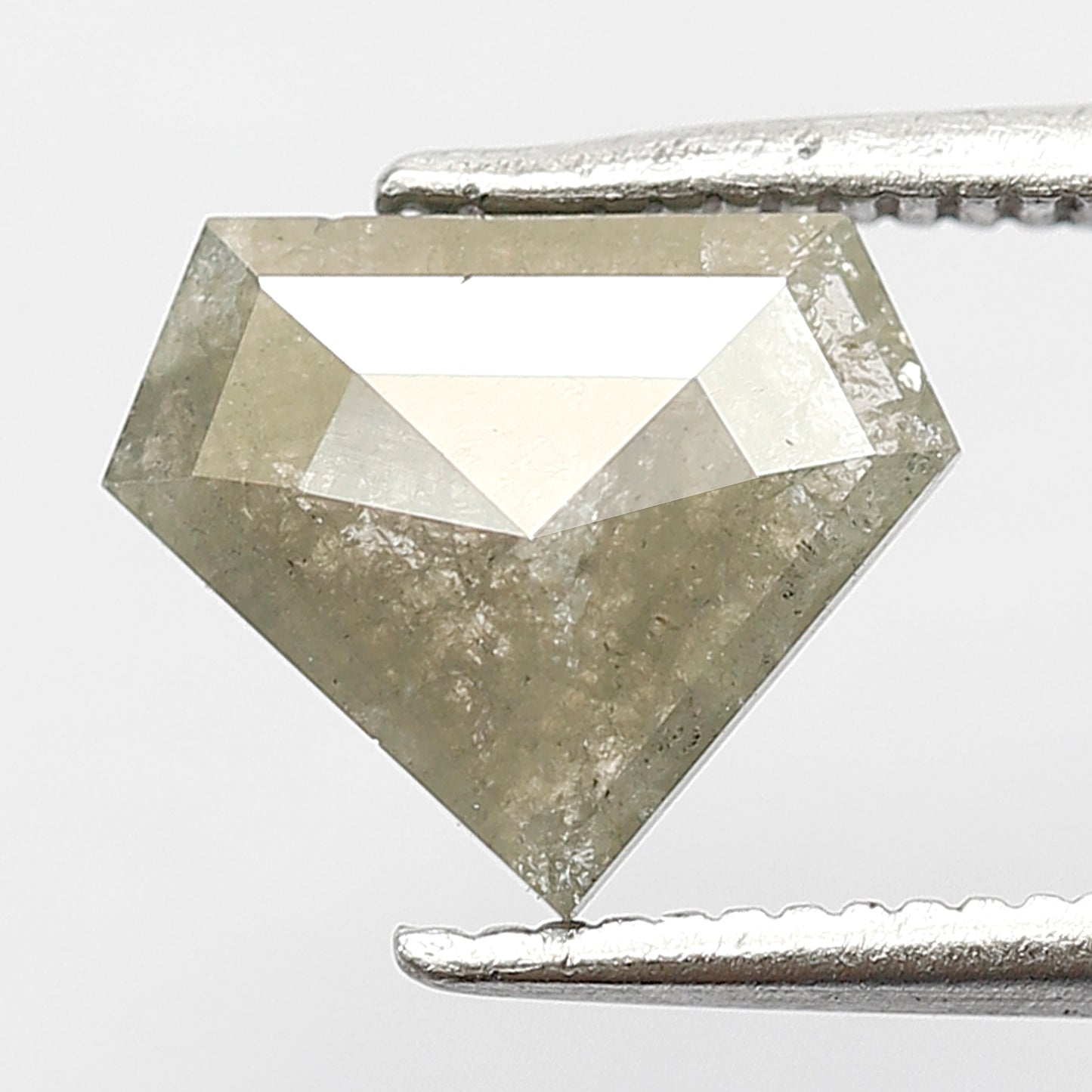 1.24 Ct Pentagon Grayish Green Diamond | 7.60 x 9.10 mm Natural Earth Mined Loose Diamond for Custom Pendant