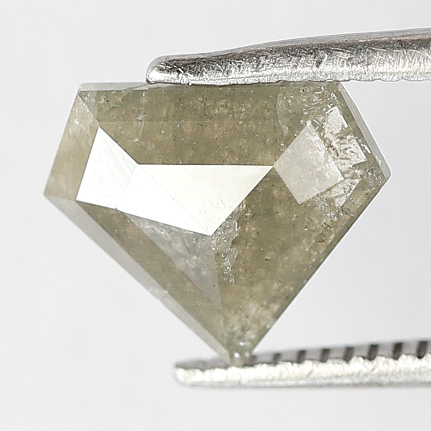 1.24 Ct Pentagon Grayish Green Diamond | 7.60 x 9.10 mm Natural Earth Mined Loose Diamond for Custom Pendant