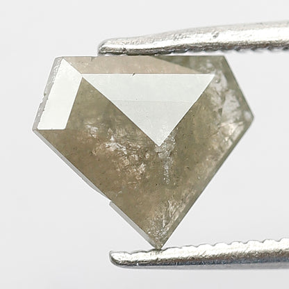 1.24 Ct Pentagon Grayish Green Diamond | 7.60 x 9.10 mm Natural Earth Mined Loose Diamond for Custom Pendant
