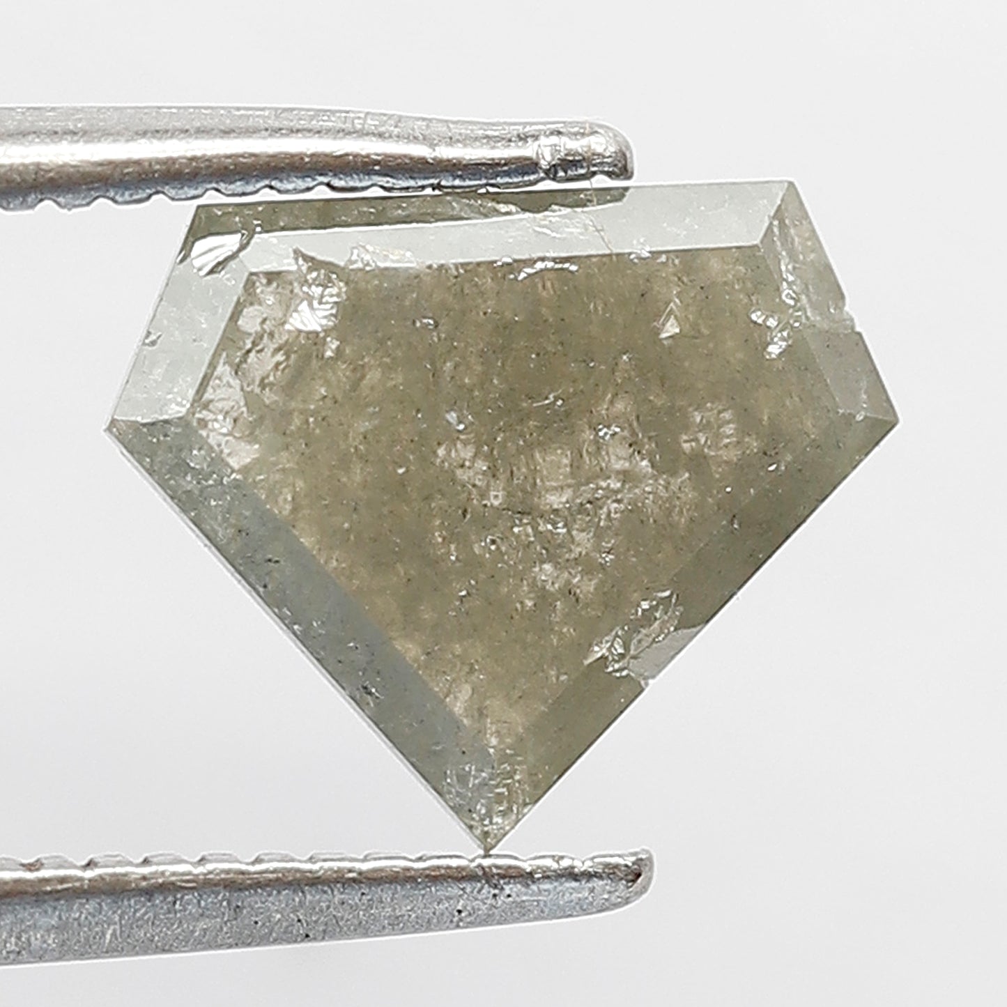 1.24 Ct Pentagon Grayish Green Diamond | 7.60 x 9.10 mm Natural Earth Mined Loose Diamond for Custom Pendant