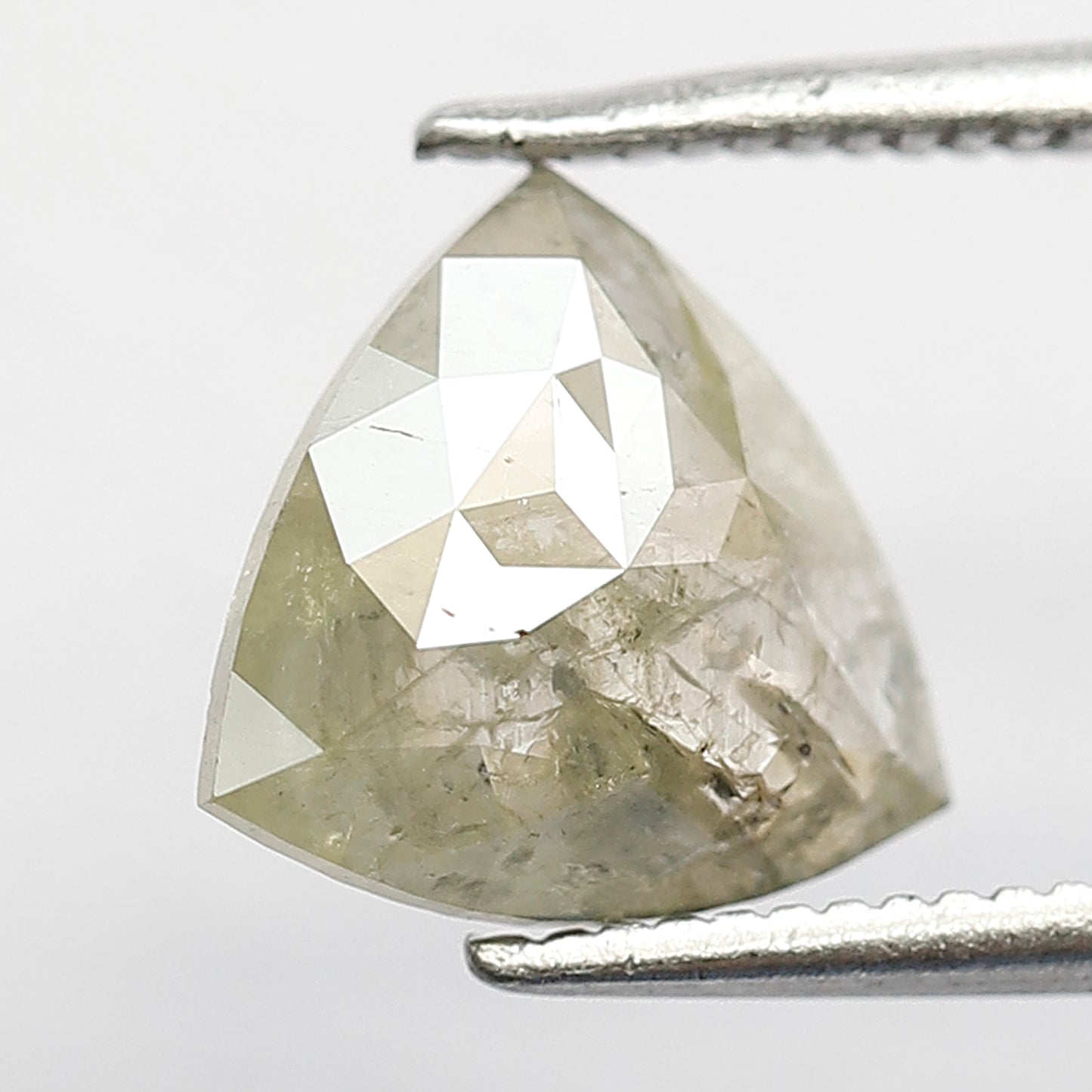 1.45 Ct Triangle Shape Greenish Gray Diamond | 8.80 x 8.80 mm Natural Loose Diamond For Jewelry