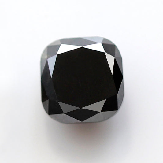 1.06 Ct Square Cushion Shape Black Diamond AAA Quality, Natural Treated Loose Diamond for Women Ring or Custom Jewelry