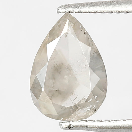 Natural Pear Shape 1.50 CT Loose Diamond, 8.90 MM Translucent Gray Black Salt and Pepper Diamond