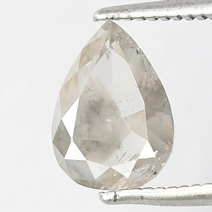 Natural Pear Shape 1.50 CT Loose Diamond, 8.90 MM Translucent Gray Black Salt and Pepper Diamond