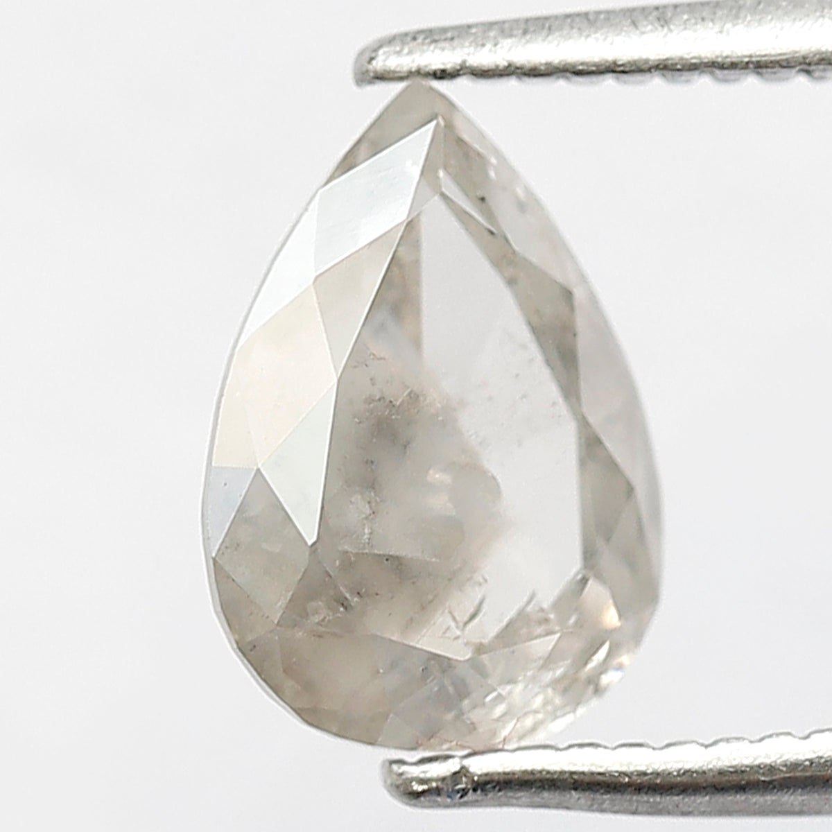Natural Pear Shape 1.50 CT Loose Diamond, 8.90 MM Translucent Gray Black Salt and Pepper Diamond