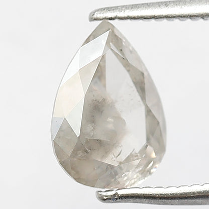 Natural Pear Shape 1.50 CT Loose Diamond, 8.90 MM Translucent Gray Black Salt and Pepper Diamond