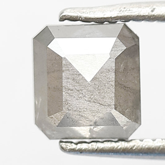 1.05 CT Ethical Radiant cut Loose Diamond, Natural Gray Black Earth Mined Salt and Pepper Diamond