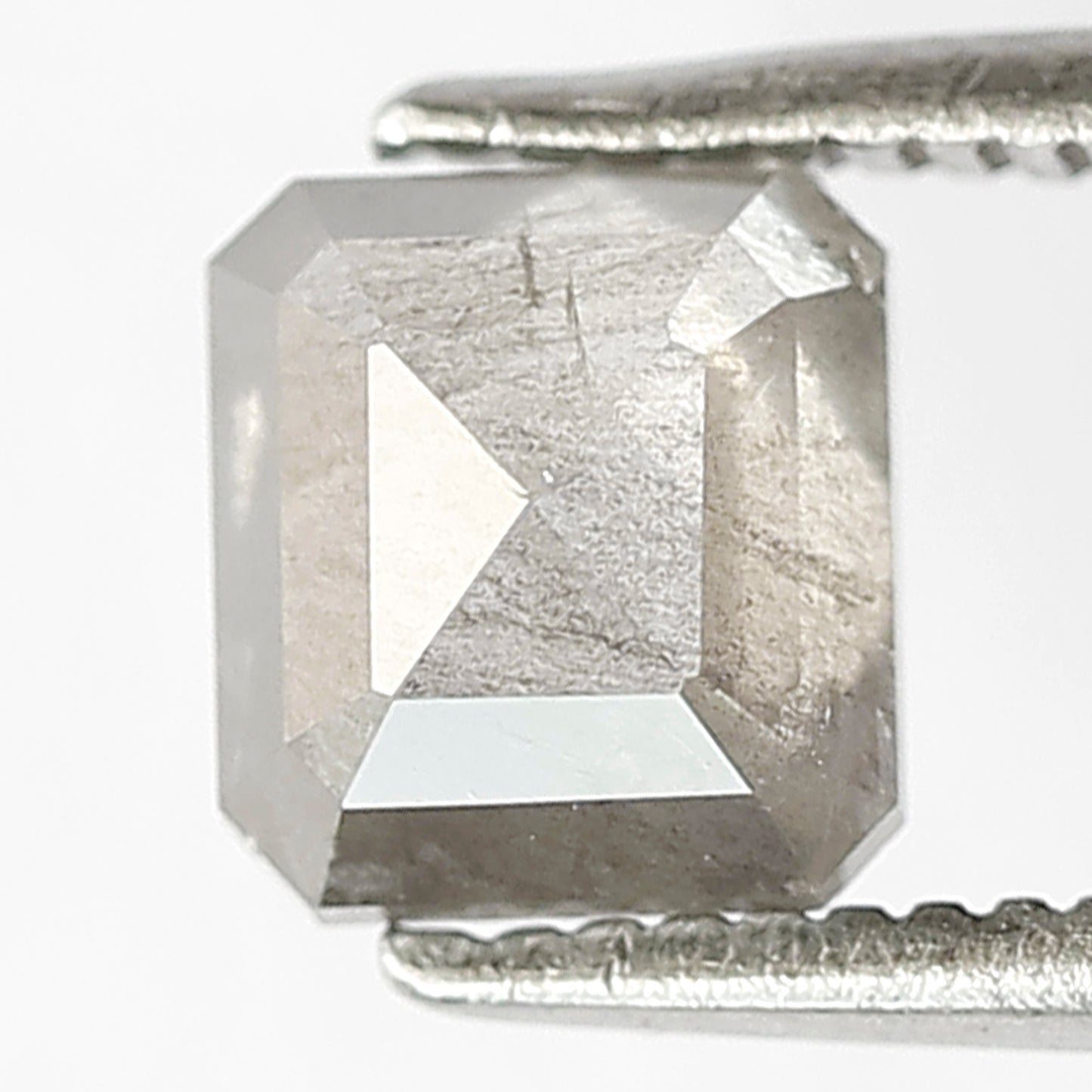 1.05 CT Ethical Radiant cut Loose Diamond, Natural Gray Black Earth Mined Salt and Pepper Diamond