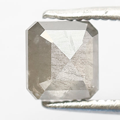 1.05 CT Ethical Radiant cut Loose Diamond, Natural Gray Black Earth Mined Salt and Pepper Diamond