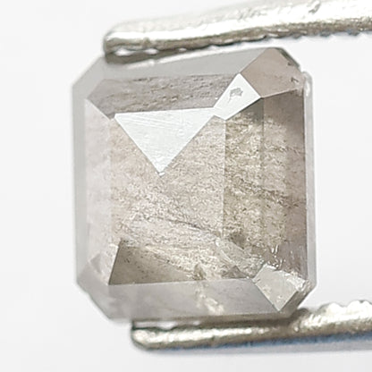 1.05 CT Ethical Radiant cut Loose Diamond, Natural Gray Black Earth Mined Salt and Pepper Diamond