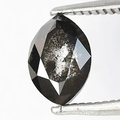 Marquise 1.06 Ct Natural Gray Black Salt & Pepper Diamond | 7.70 mm Loose Diamond for Ring