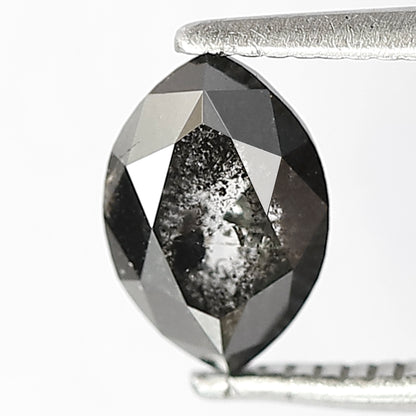 Marquise 1.06 Ct Natural Gray Black Salt & Pepper Diamond | 7.70 mm Loose Diamond for Ring