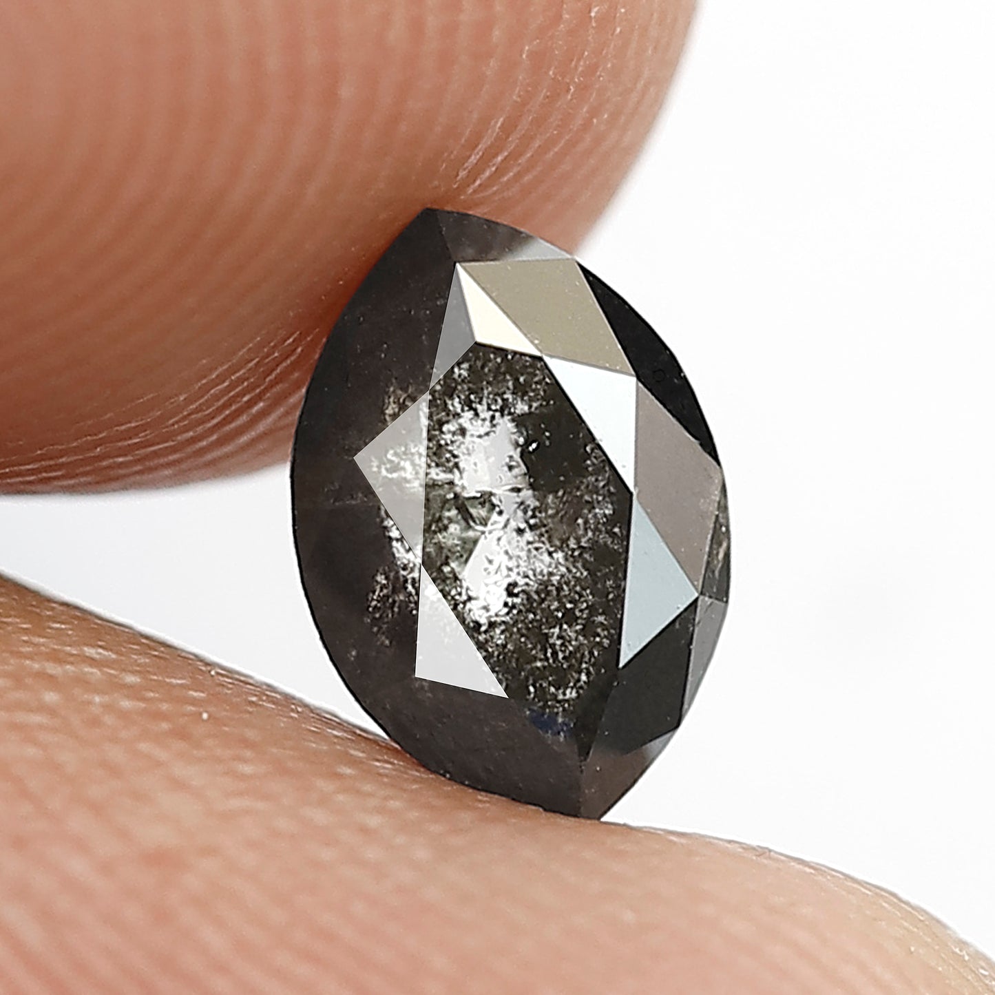 Marquise 1.06 Ct Natural Gray Black Salt & Pepper Diamond | 7.70 mm Loose Diamond for Ring