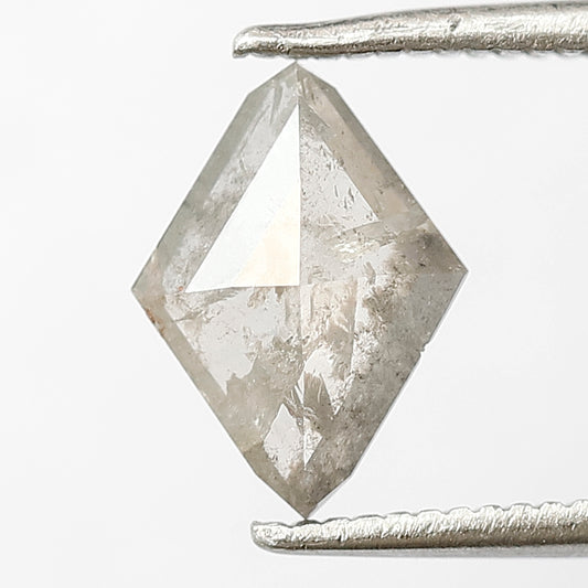 0.84 Ct Kite Shape Salt & Pepper Diamond | Natural Gray Black Conflict Free Loose Diamond for Bridal Jewelry