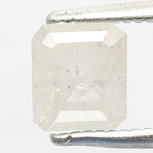 1.19 CT Emerald Shape Salt and Pepper Diamond, Natural Ethical White 5.80 MM Diamond For Birthday Gift