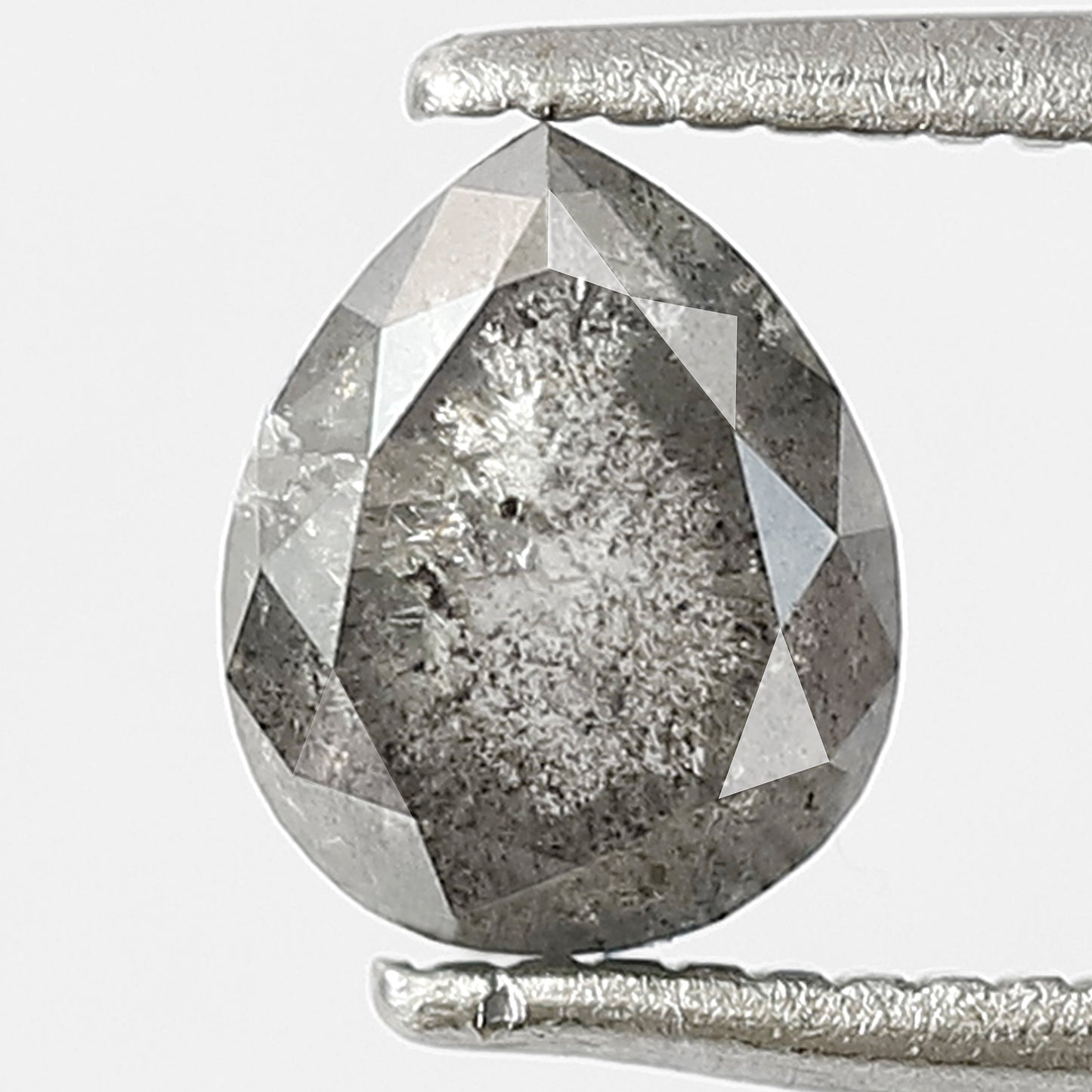 Pear Shape 1.08 CT Earth Mined Loose Diamond, Natural Conflict Free Salt and Pepper Diamond For Pear Wedding Ring
