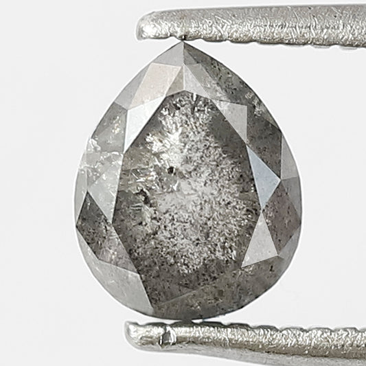 Pear Shape 1.08 CT Earth Mined Loose Diamond, Natural Conflict Free Salt and Pepper Diamond For Pear Wedding Ring