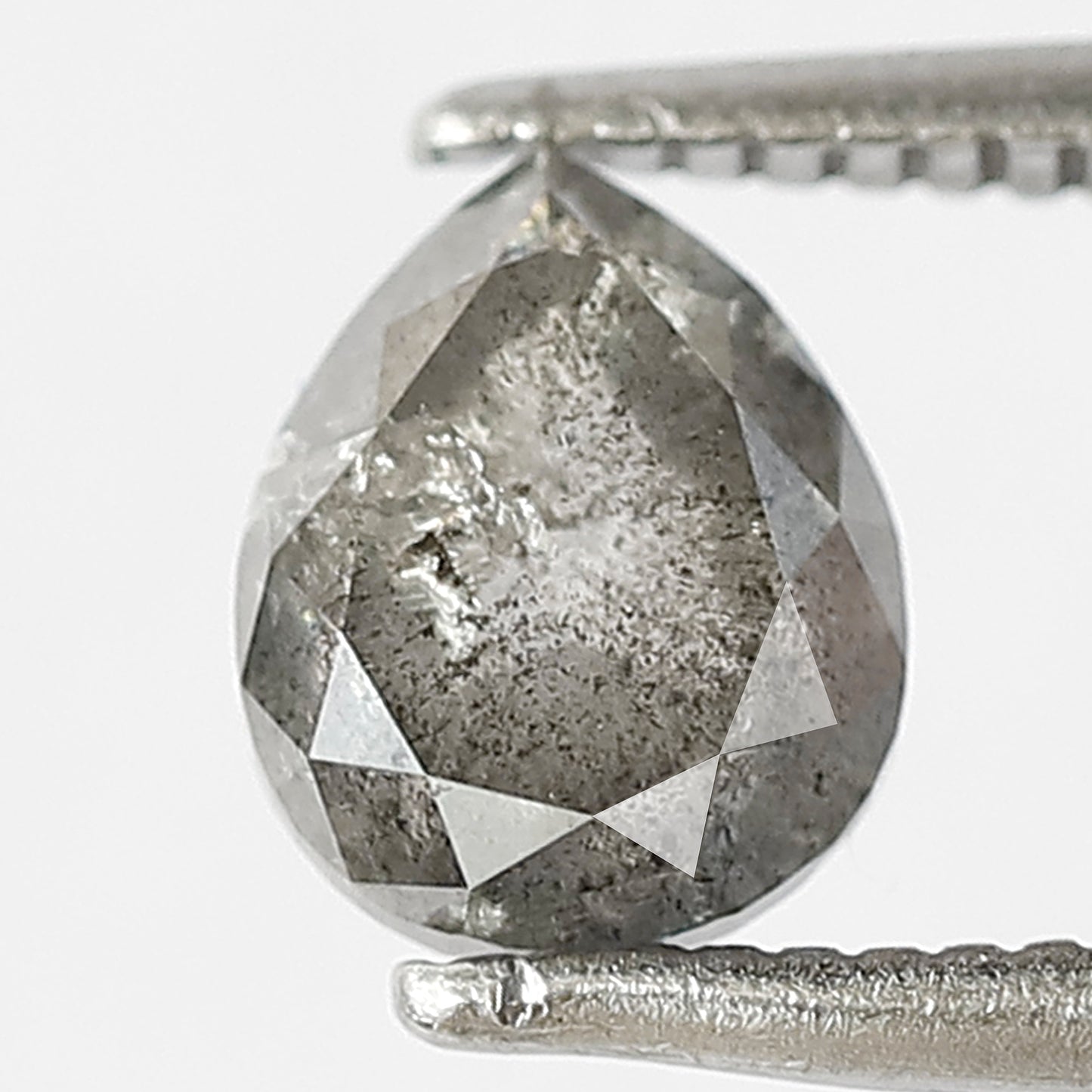 Pear Shape 1.08 CT Earth Mined Loose Diamond, Natural Conflict Free Salt and Pepper Diamond For Pear Wedding Ring
