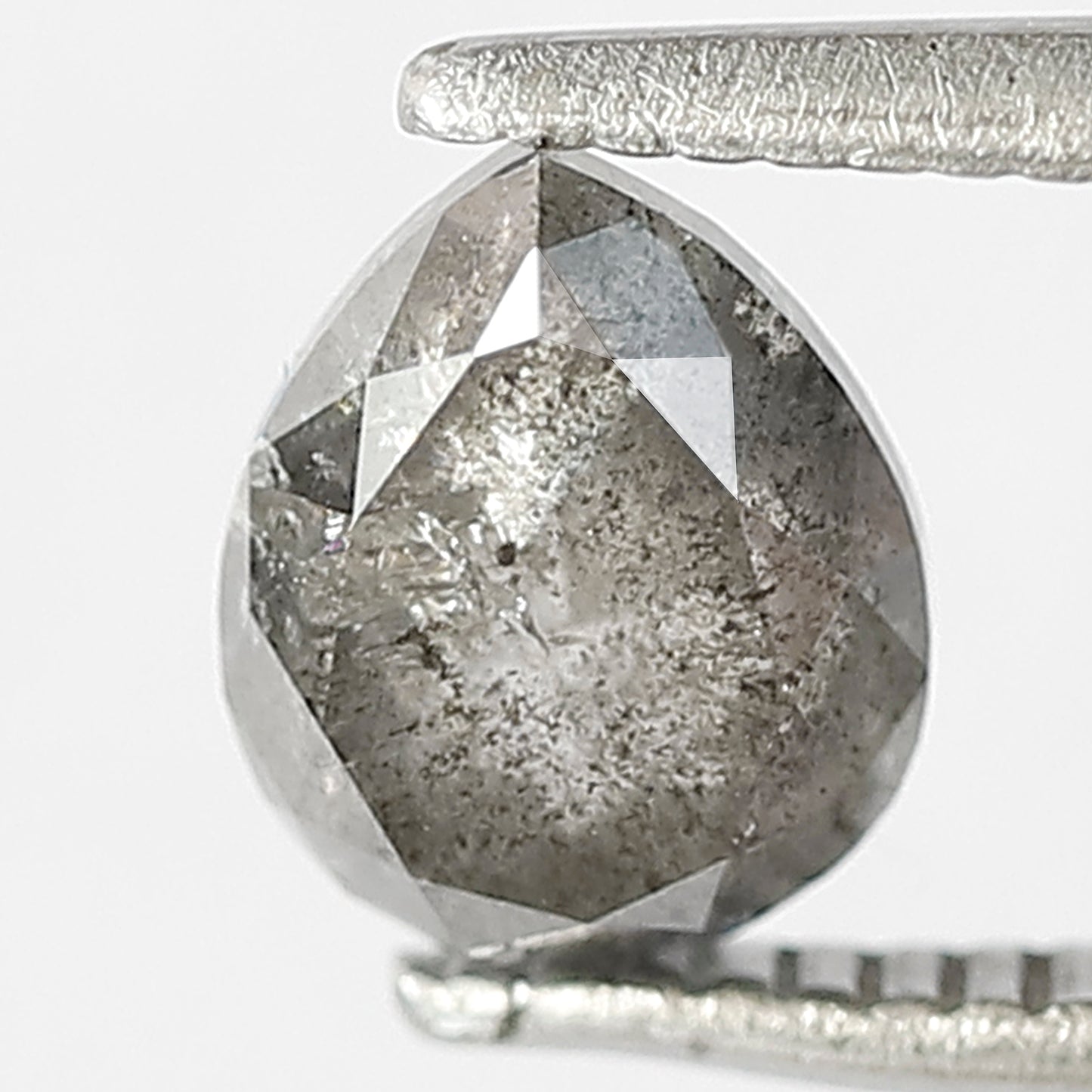 Pear Shape 1.08 CT Earth Mined Loose Diamond, Natural Conflict Free Salt and Pepper Diamond For Pear Wedding Ring