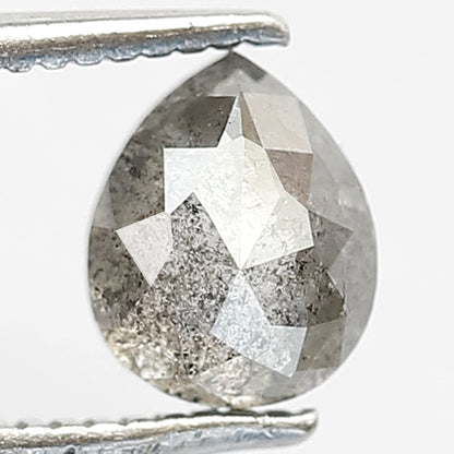 Pear Shape 1.08 CT Earth Mined Loose Diamond, Natural Conflict Free Salt and Pepper Diamond For Pear Wedding Ring