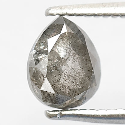 Pear Shape 1.08 CT Earth Mined Loose Diamond, Natural Conflict Free Salt and Pepper Diamond For Pear Wedding Ring