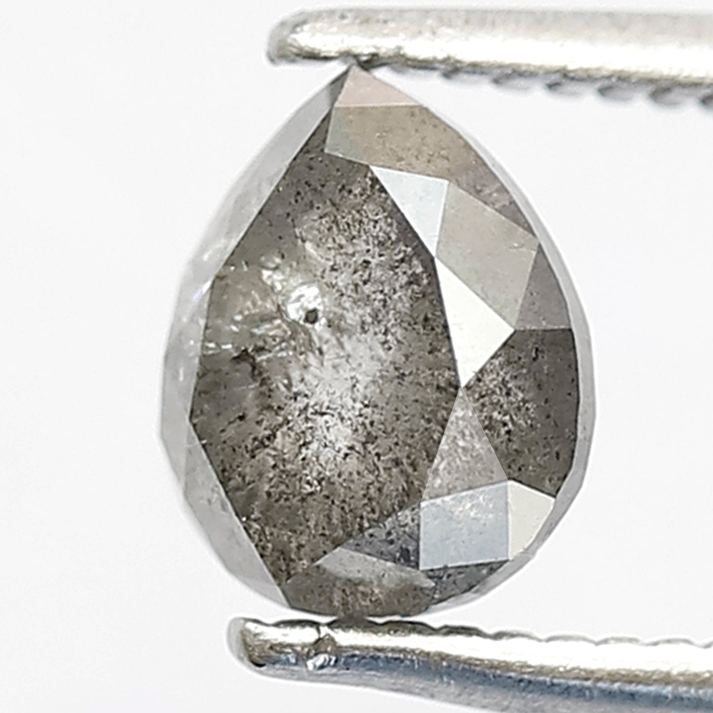 Pear Shape 1.08 CT Earth Mined Loose Diamond, Natural Conflict Free Salt and Pepper Diamond For Pear Wedding Ring