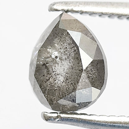 Pear Shape 1.08 CT Earth Mined Loose Diamond, Natural Conflict Free Salt and Pepper Diamond For Pear Wedding Ring