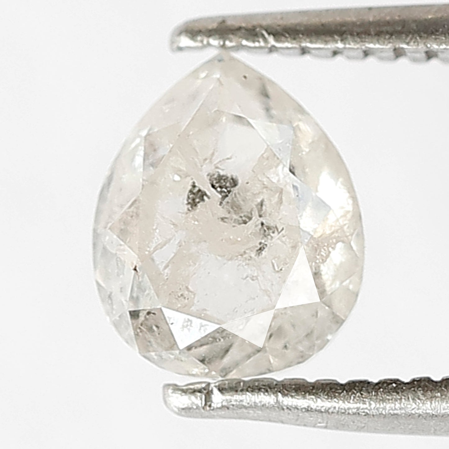 Pear Shape 1.09 Ct Natural White Salt & Pepper Diamond | Loose Diamond for Wedding Jewelry