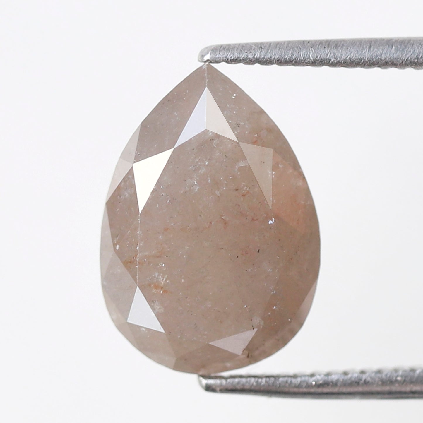 3.99 Carat Pear Rustic Diamond | Pinkish Misty White Natural Diamond | Conflict Free Loose Diamond | Handmade Engagement Ring Stone